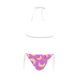 Moon pink rose background Sexy Bikinis Two-Piece Swimsuits