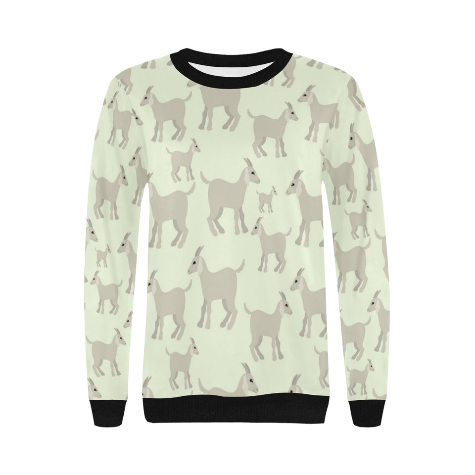 Little young goat pattern Women's Crew Neck Sweatshirt