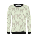 Little young goat pattern Women's Crew Neck Sweatshirt