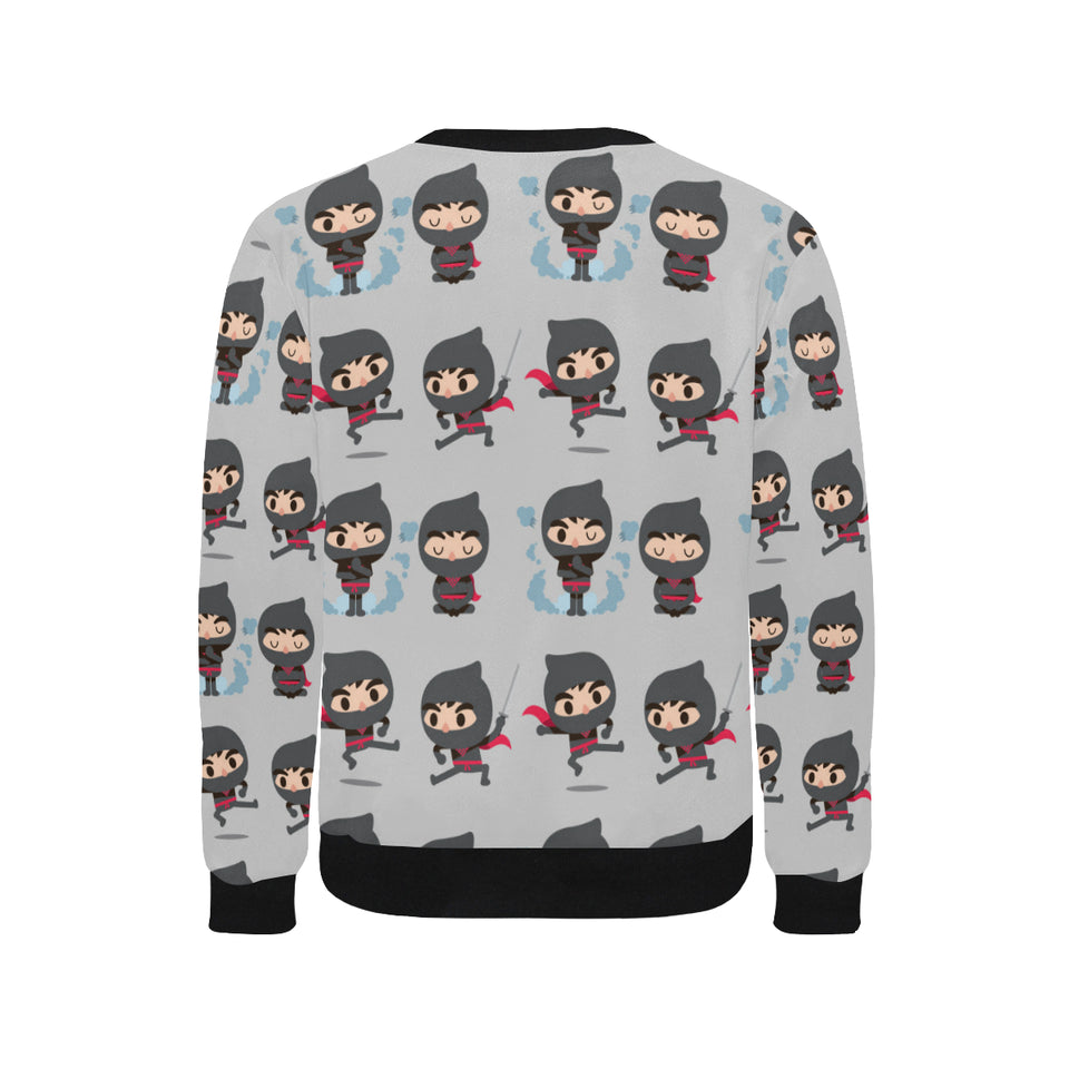Cute ninja pattern Men's Crew Neck Sweatshirt