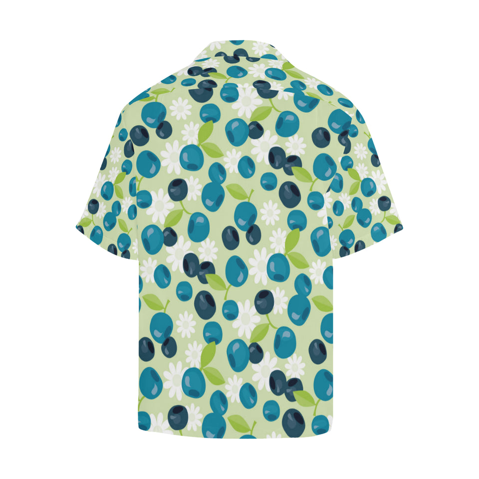 blueberry flower pattern Men's All Over Print Hawaiian Shirt