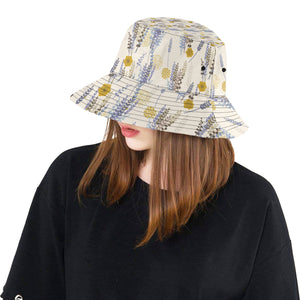 Lavender modern pattern blackground Unisex Bucket Hat