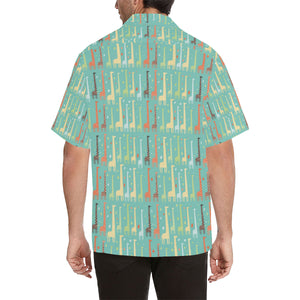 Giraffe Pattern Print Design 01 Men's All Over Print Hawaiian Shirt (Model T58)