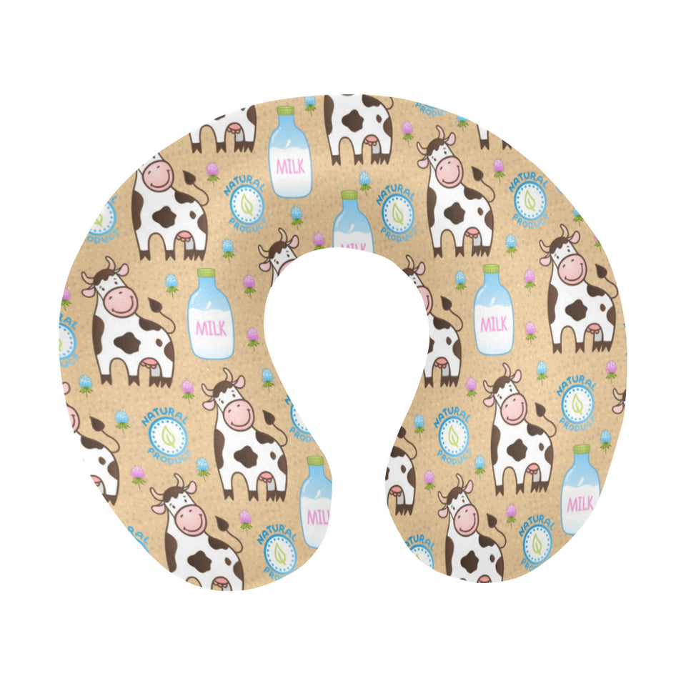 Cow bottle of milk pattern U-Shaped Travel Neck Pillow