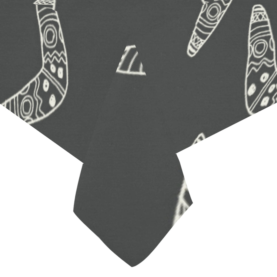 Hand drawn boomerang Australian aboriginal ornamen Tablecloth