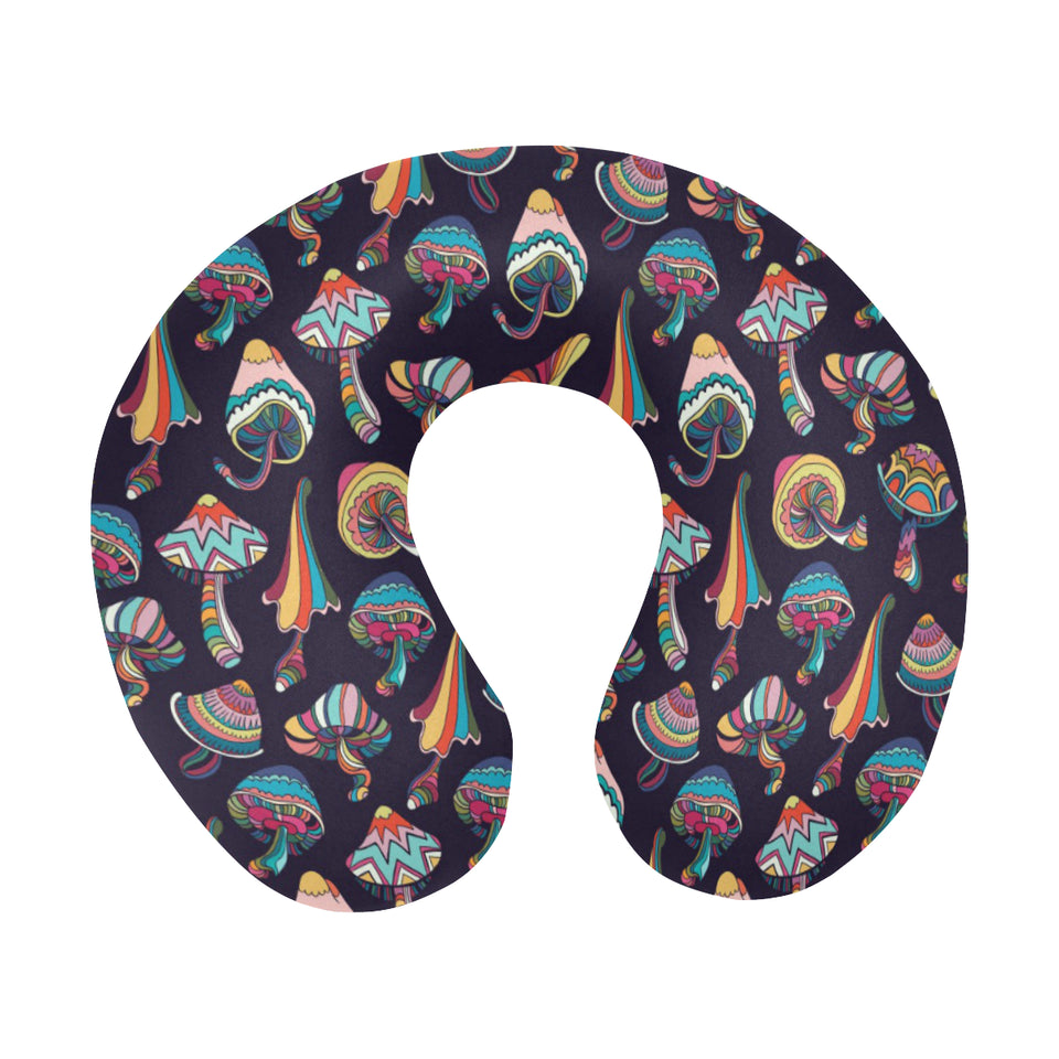 Colorful mushroom pattern U-Shaped Travel Neck Pillow