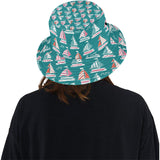 Cute sailboat pattern Unisex Bucket Hat