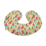 Colorful ice cream pattern U-Shaped Travel Neck Pillow