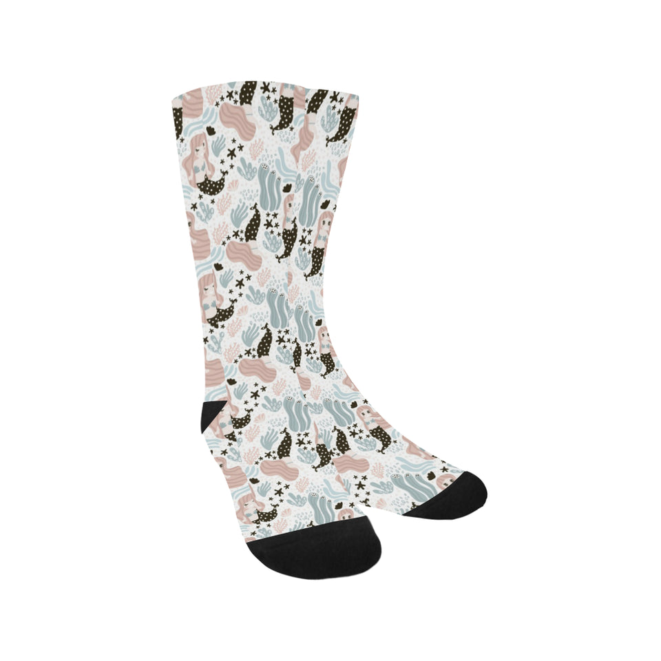 cute mermaid pattern Crew Socks