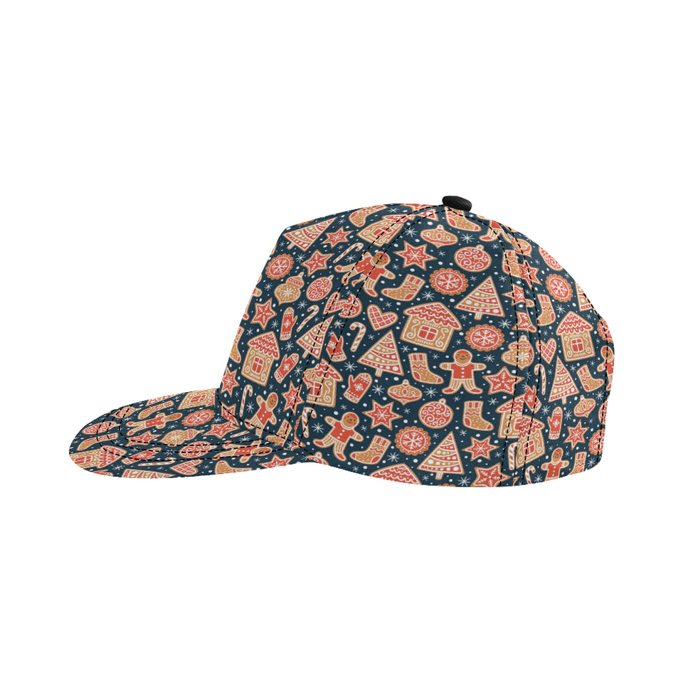 Christmas gingerbread cookie pattern All Over Print Snapback Cap