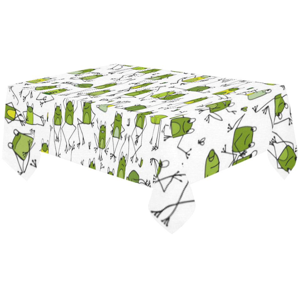 Sketch funny frog pattern Tablecloth