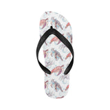 Watercolor sea turtle jellyfish pattern Unisex Flip Flops