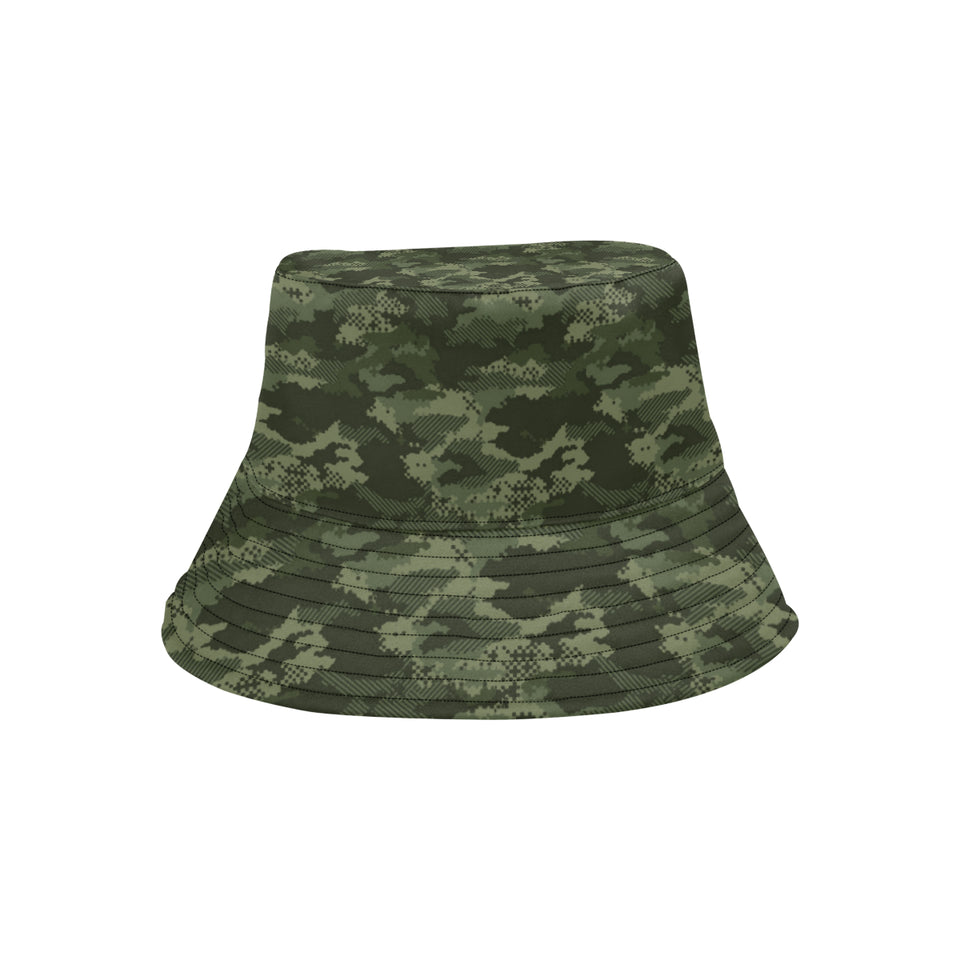 Digital Green camouflage pattern Unisex Bucket Hat