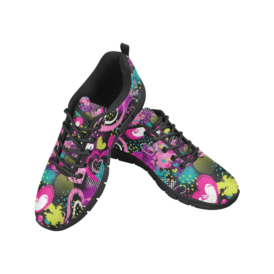 heart dot wave star creative design pattern Men's Sneaker Shoes