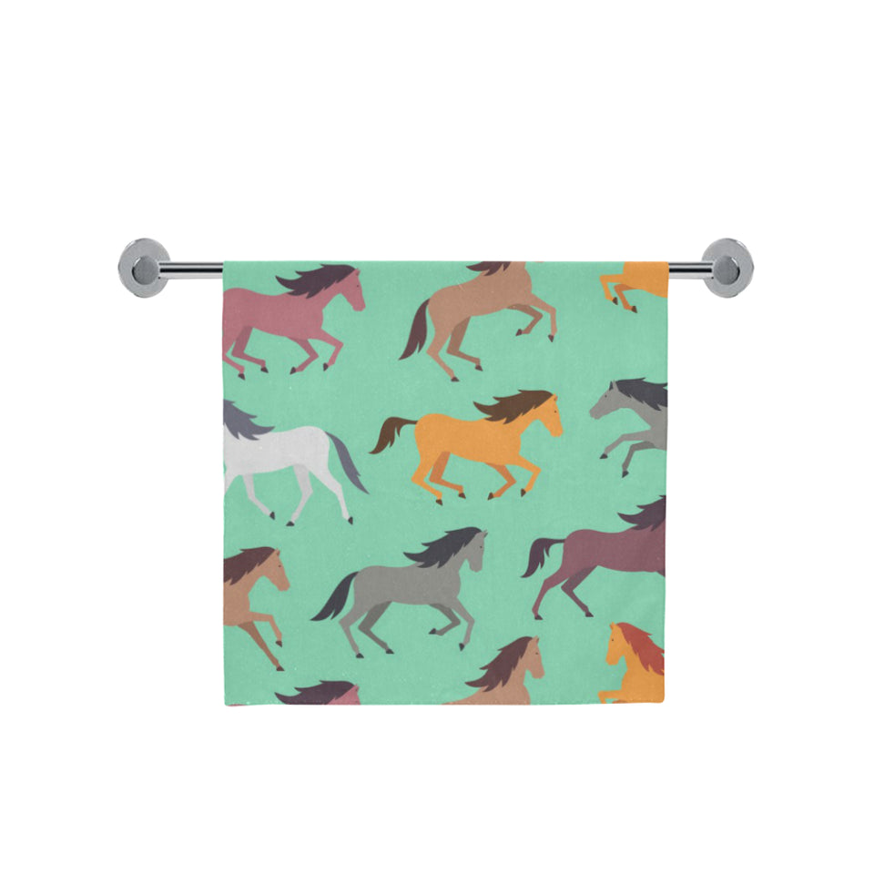 Colorful horses pattern Bath Towel