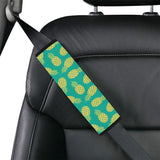 Pineapples pattern green background Car Seat Belt Cover