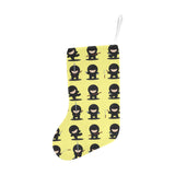 Cute ninja yellow background Christmas Stocking