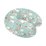 Cute snowman pattern U-Shaped Travel Neck Pillow