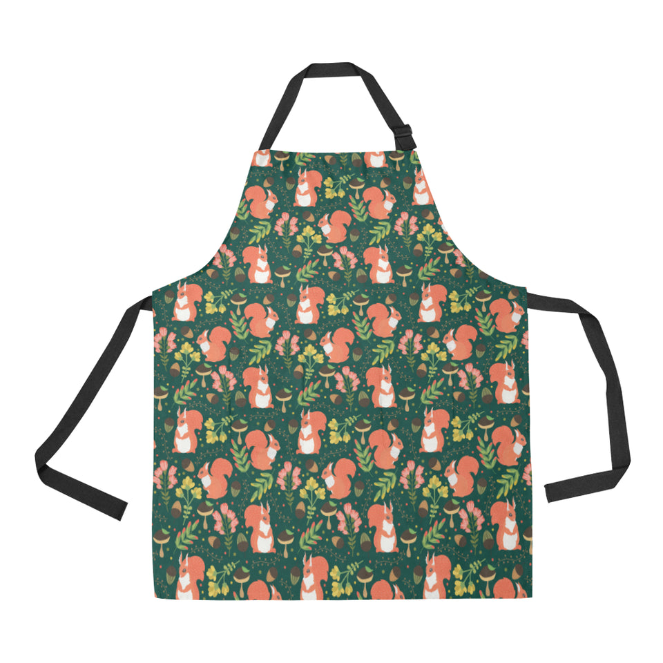 Squirrel Pattern Print Design 03 All Over Print Adjustable Apron