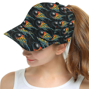 Bowling balls flame pattern All Over Print Snapback Cap