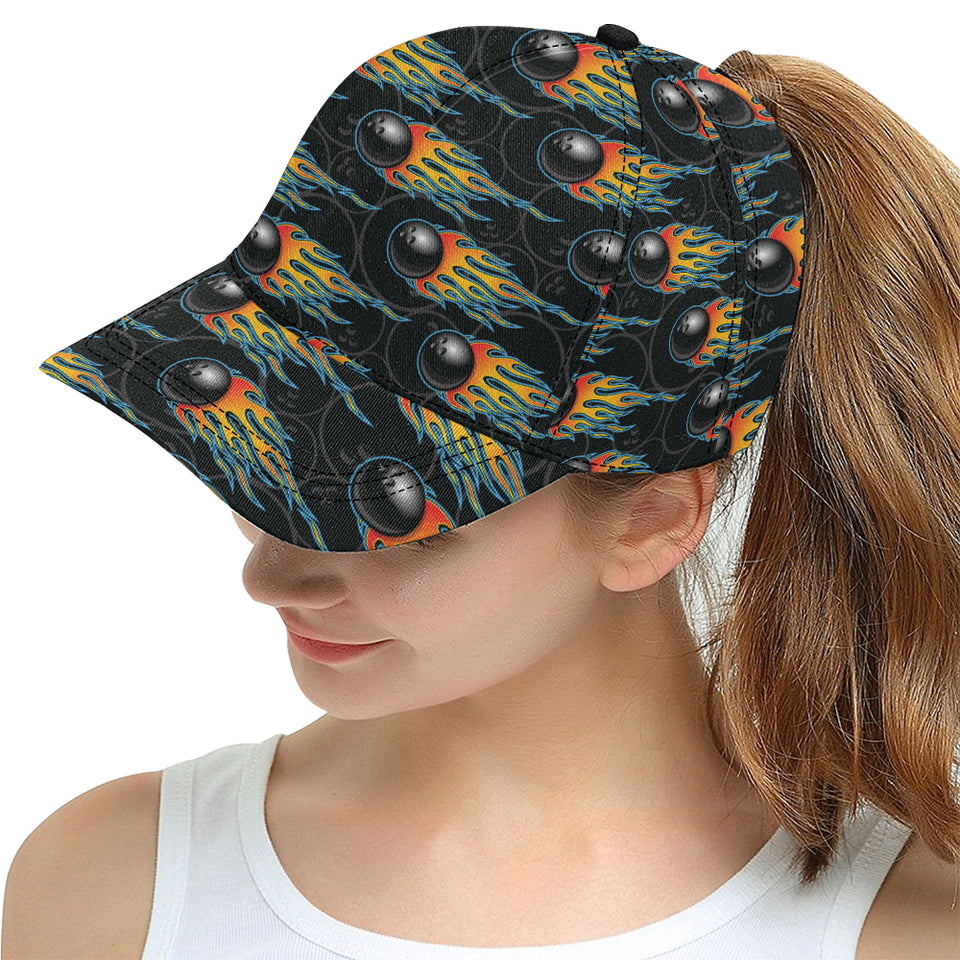 Bowling balls flame pattern All Over Print Snapback Cap