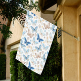 blue butterfly pattern House Flag Garden Flag