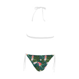 Parrot Palm tree leaves flower hibiscus pattern Sexy Bikinis Two-Piece Swimsuits