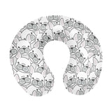 Cute french bulldog head pattern U-Shaped Travel Neck Pillow