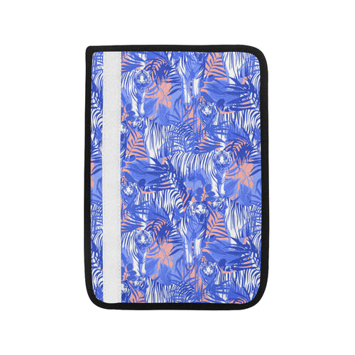 white bengal tigers pattern Car Seat Belt Cover