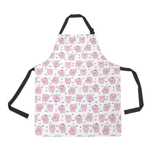 Pig Pattern Print Design 03 All Over Print Adjustable Apron