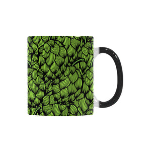 Green hop pattern Morphing Mug Heat Changing Mug