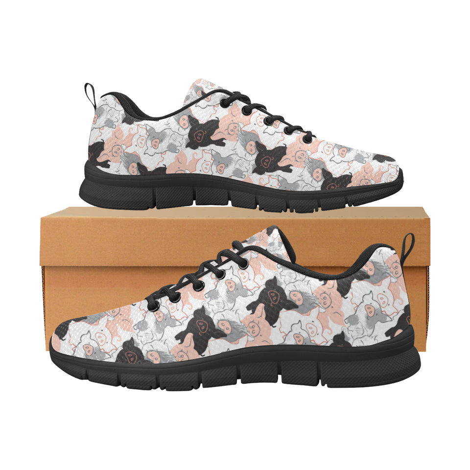 Pig Pattern Print Design 05 Men's Breathable Sneakers ( Model 055)
