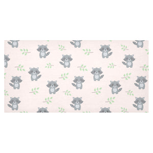 cute raccoons leaves pattern Tablecloth