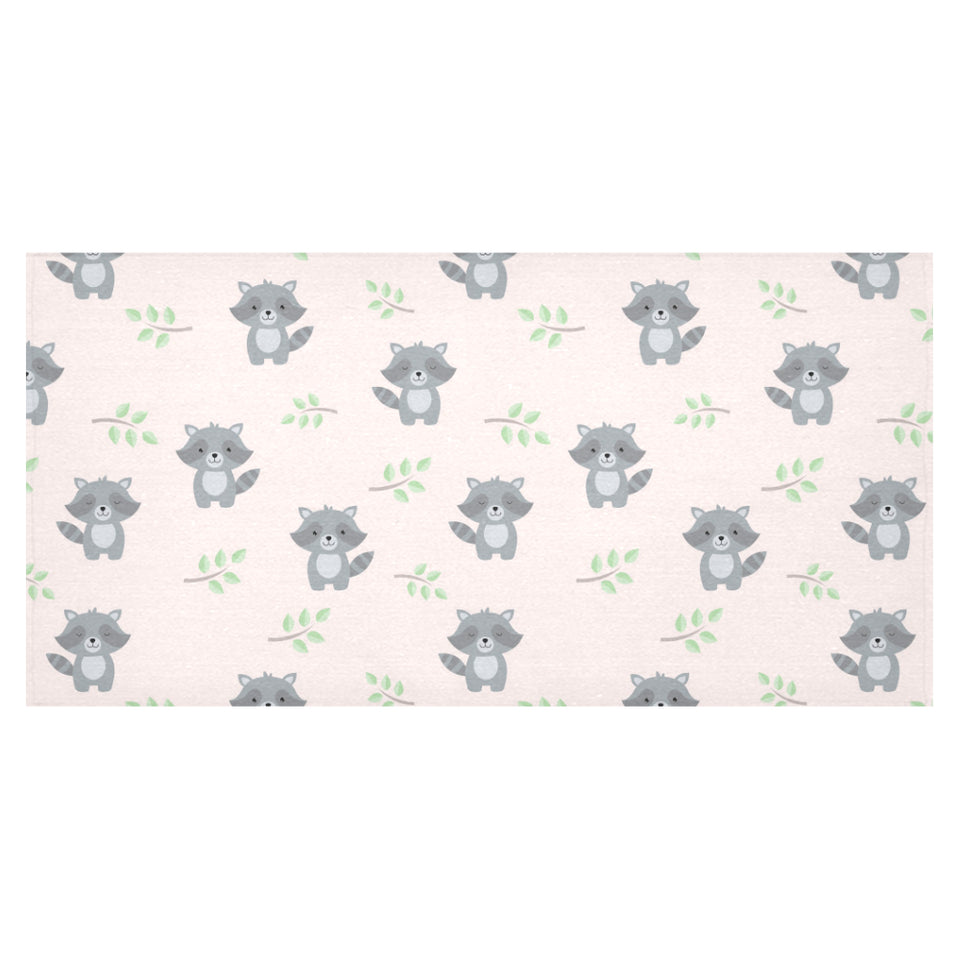 cute raccoons leaves pattern Tablecloth