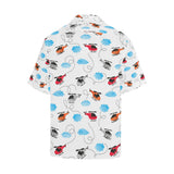 Watercolor helicopter cloud pattern Men's All Over Print Hawaiian Shirt