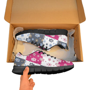 Teddy Bear Pattern Print Design 03 Women's Sneaker Shoes