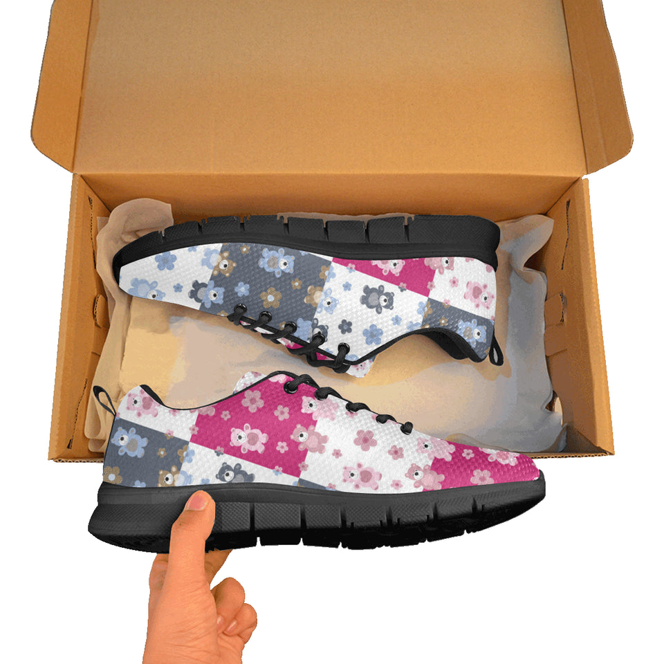 Teddy Bear Pattern Print Design 03 Women's Sneaker Shoes