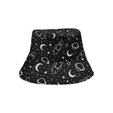Hand drawn space rocket star planet Unisex Bucket Hat