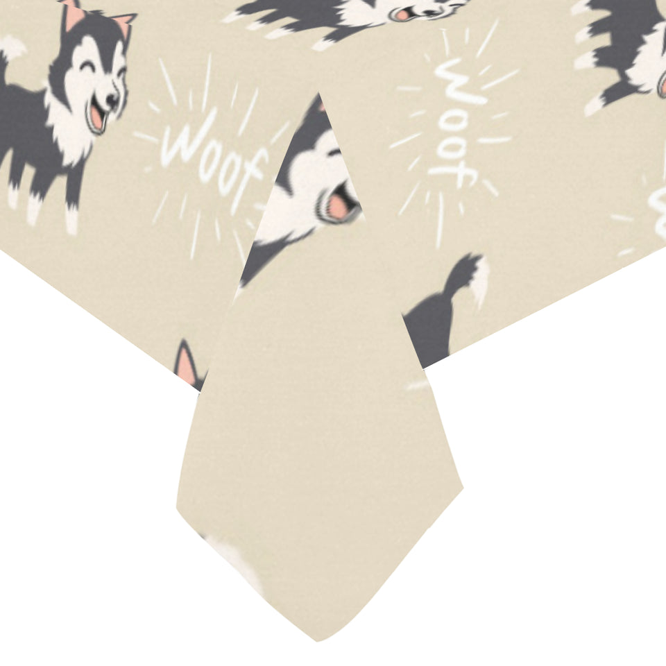Cute Siberian Husky Tablecloth