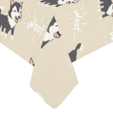 Cute Siberian Husky Tablecloth