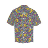 Cute yellow monkey leaves pattern Men's All Over Print Hawaiian Shirt