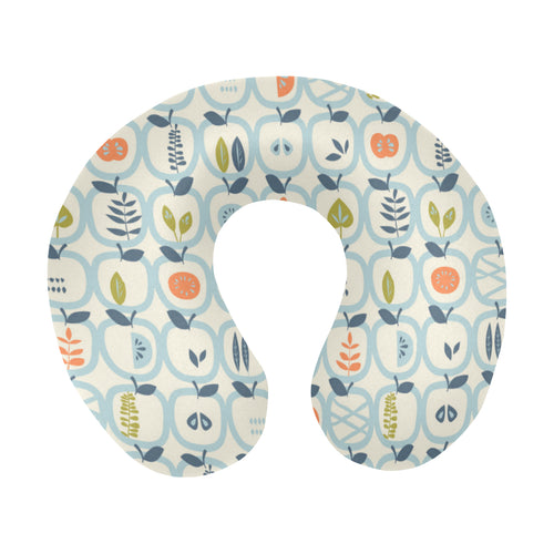 apples leaves pattern U-Shaped Travel Neck Pillow
