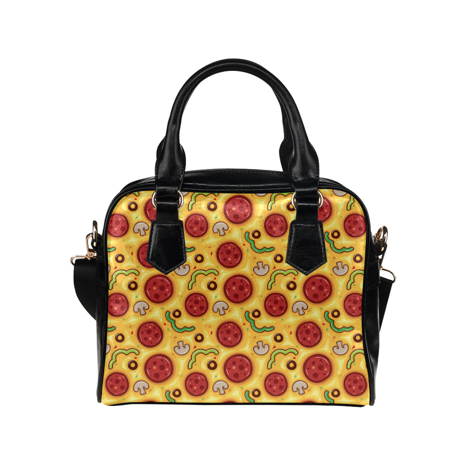 Pizza texture pattern Shoulder Handbag