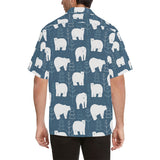 polar bear mother her child pattern Men's All Over Print Hawaiian Shirt