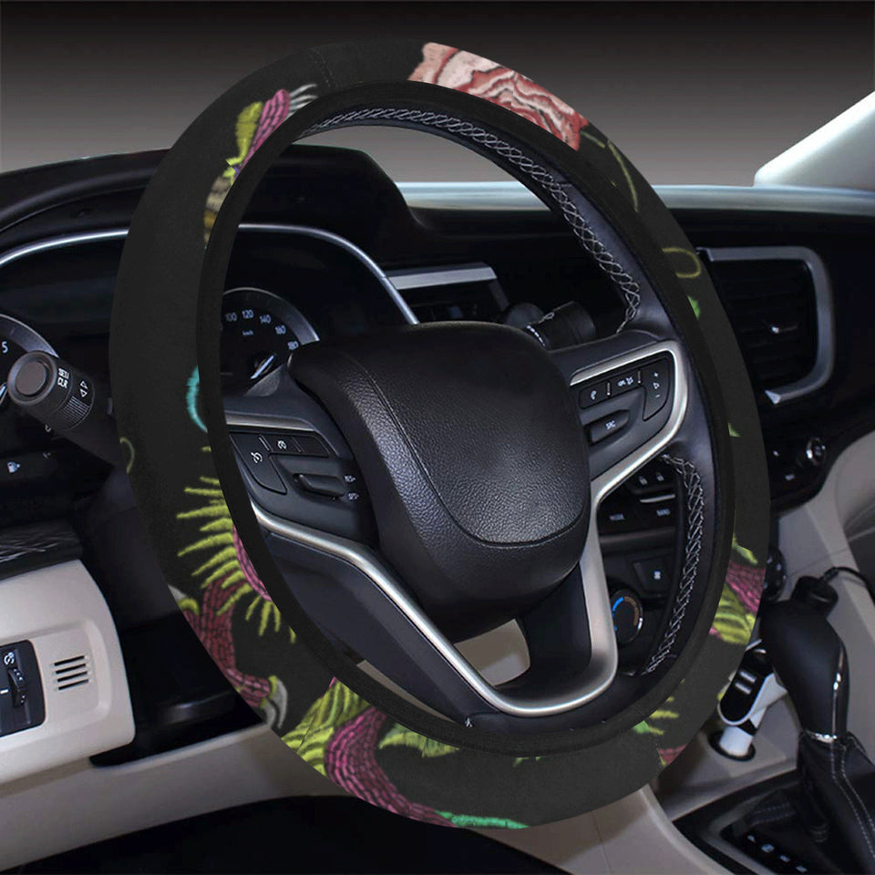 Dragons flower pattern Car Steering Wheel Cover