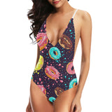 Colorful donut glaze pattern Women's One-Piece Swimsuit