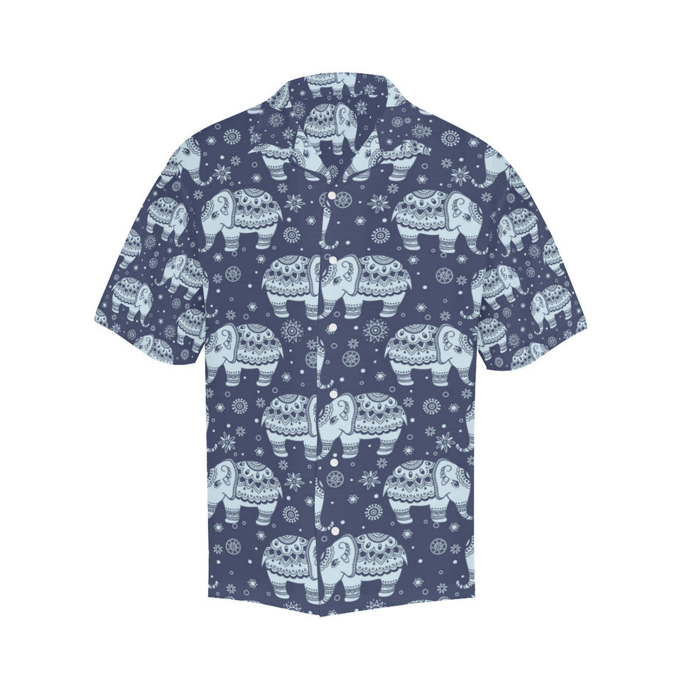Elephant tribal design pattern Men's All Over Print Hawaiian Shirt