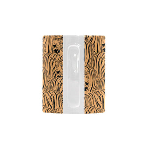 Bengal tigers pattern Classical White Mug (Fulfilled In US)