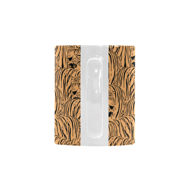 Bengal tigers pattern Classical White Mug (Fulfilled In US)