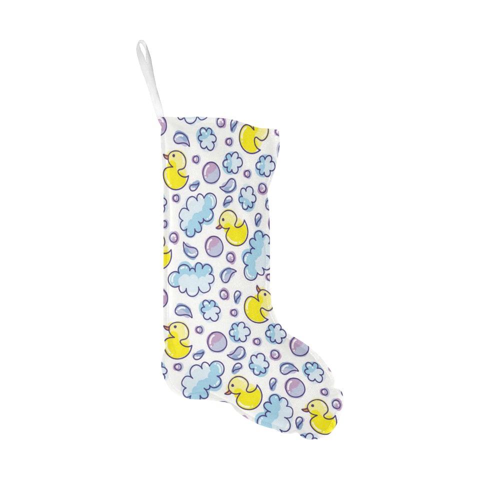 Duck Toy Pattern Print Design 01 Christmas Stocking